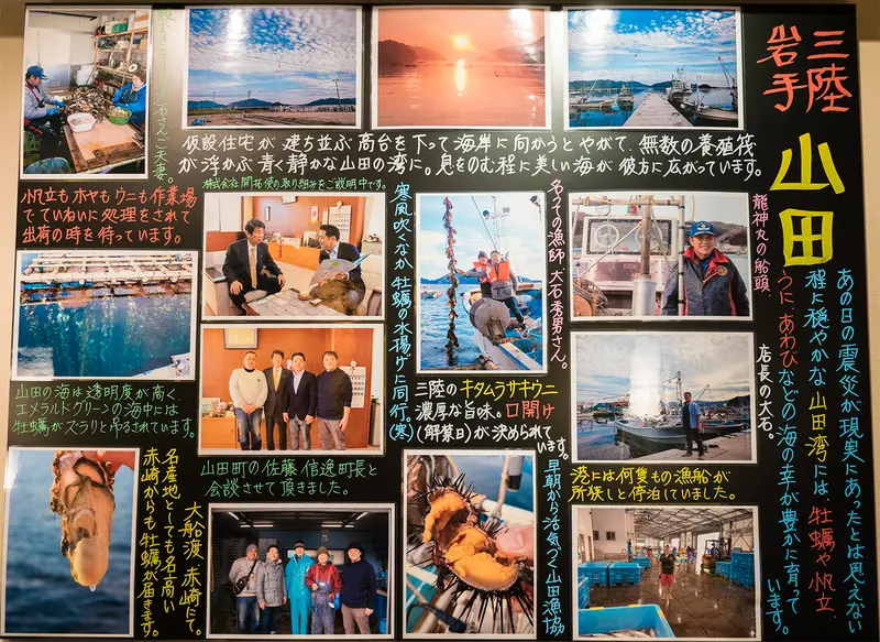 山田×山田!!龍神丸市場で食す岩手の海鮮と八王子野菜のランチ