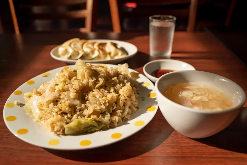 中華飯店 百嘉園 ランチ定食メニュー レタス炒飯