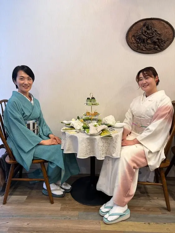 初参加のお着物姿