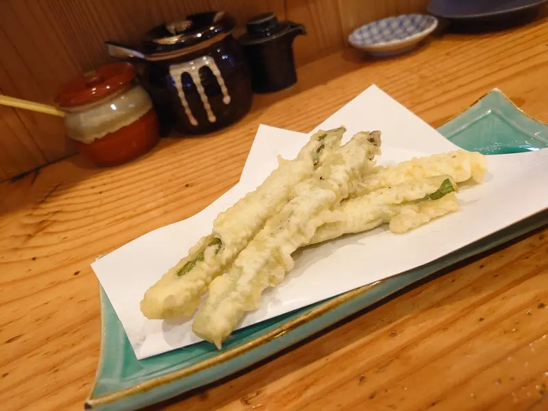淳ちゃん寿司_山田駅_アスパラ天プラ