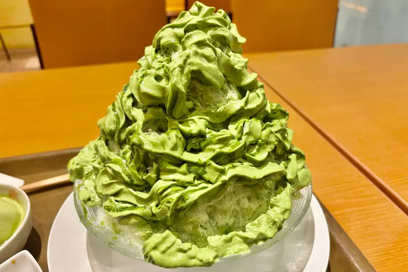 清勝丸抹茶エスプーマかき氷_かき氷寄り