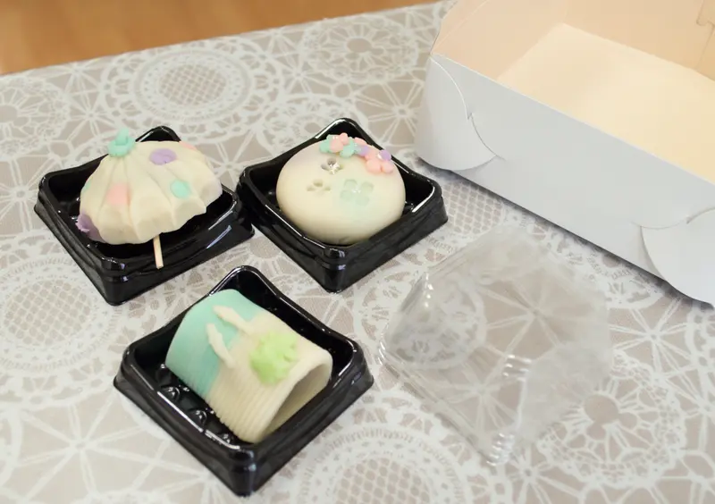 日本茶専門カフェ花野_ ねりきりレッスン持ち帰り