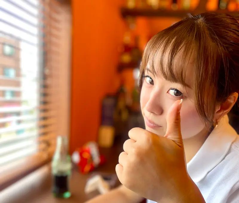 美味しすぎて思わずこのポーズ(笑)