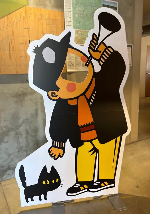 タキビメン　顔出しパネル