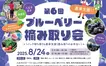 【8/24日)】『ブルーベリー摘み体験』で、八王子の農家支援＆子どもたちの食育を！