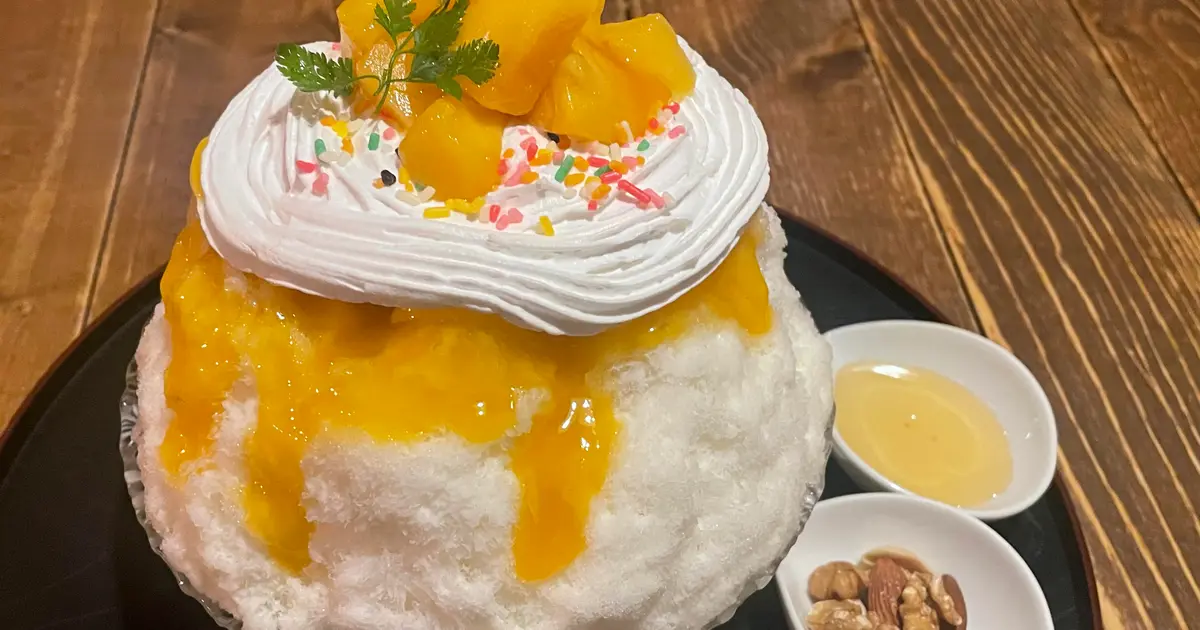 八王子駅近『CAFE＆BAR NOOON』のエスプーマかき氷！マスカルポーネ