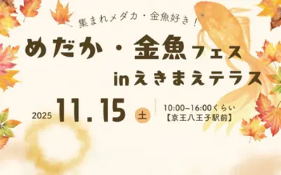 八王子の金魚すくい王を決める！『めだか・金魚フェス in えきまえテラス』開催【11/15】