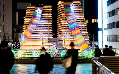 近場で楽しむ。八王子駅前を巡る夜の散歩イルミ