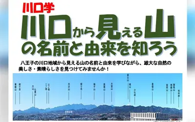 川口から見える山には名前と物語がある。山の由来を学ぶ市民自由講座