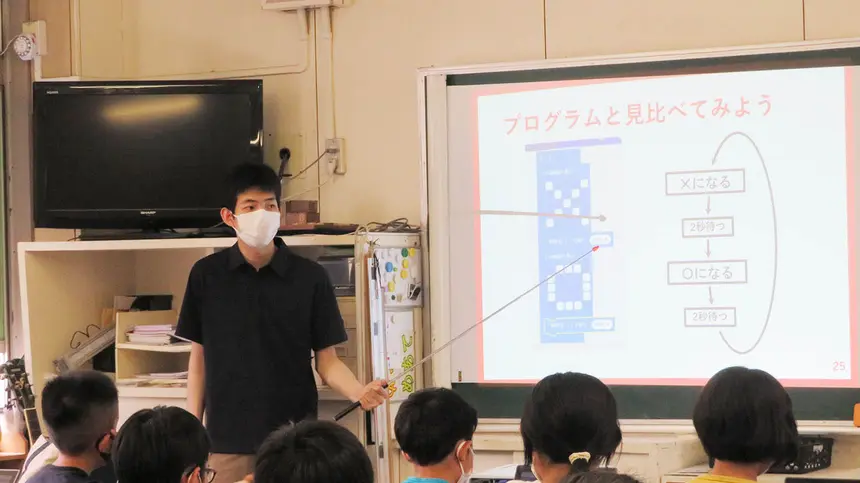 東京高専の生徒が小学校にてプログラミング教育を開催！