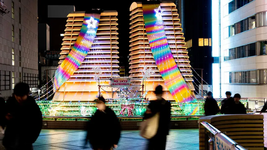 近場で楽しむ。八王子駅前を巡る夜の散歩イルミ